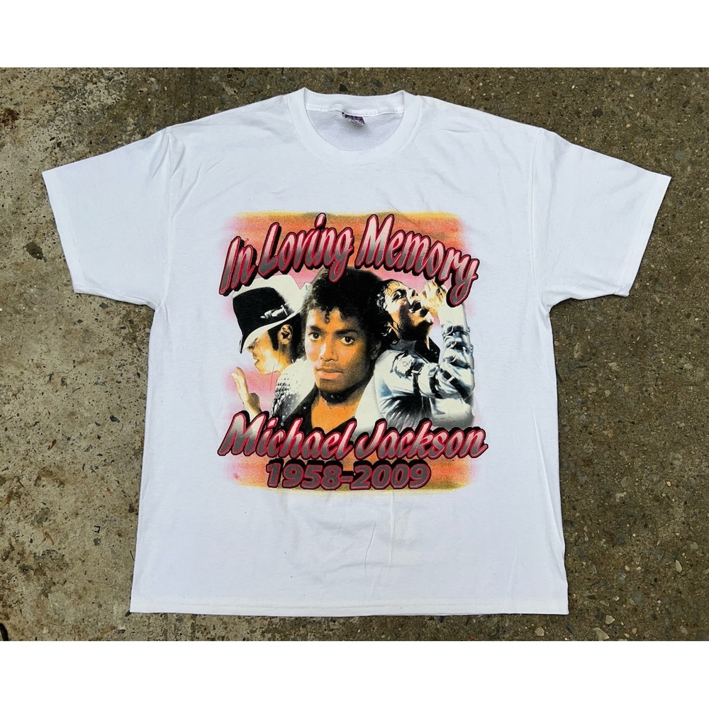 Vintage 2009 Michael Jackson In Loving Memory Shirt XL White